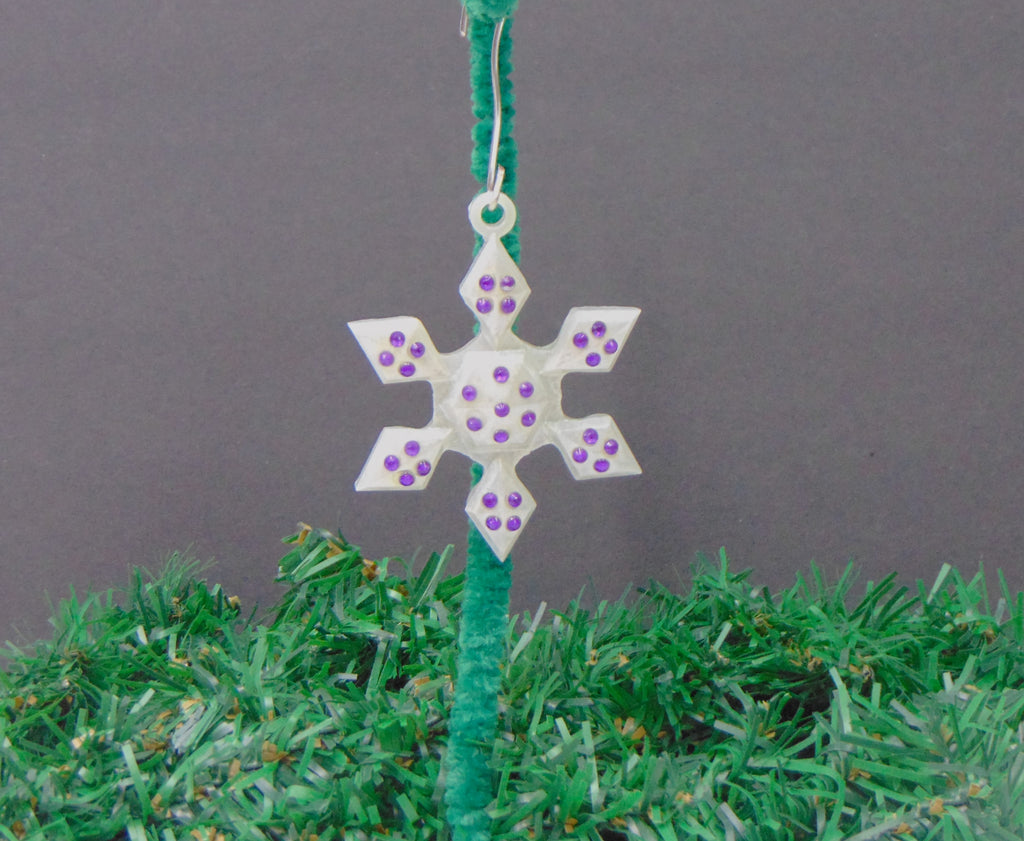 EO-21 White & Purple Snowflake