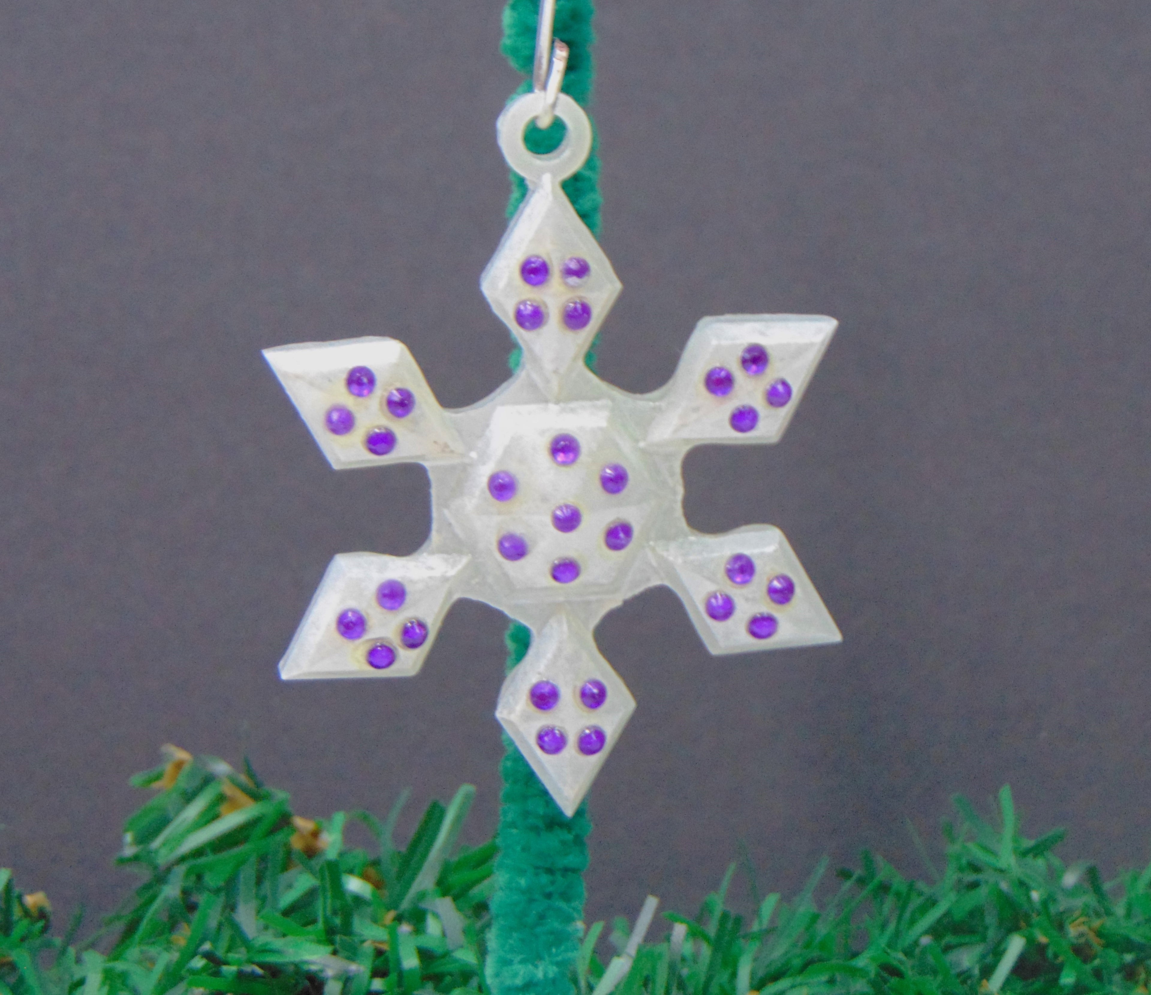 EO-21 White & Purple Snowflake