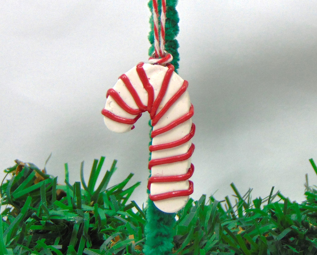 EO-75 White & Red Cord Candy Cane